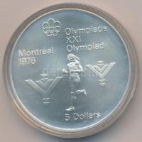 Kanada 1975. 5$ Ag Montreali olimpia - Maraton T:BU Canada 1975. 5 Dollars Ag Montreal Olympic Games - Marathon C:BU