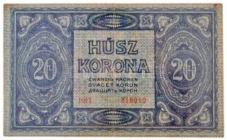 1919. 20K T:III
/ Hungary 1919. 20 Korona C:F
Adamo K19