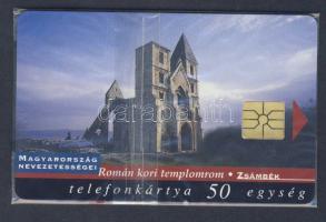 1998 A zsámbéki templom 50 egyéges  telefonkártya eredeti csomagolásban