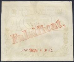 1863. 10G érdekes hamisítványa vízjeles papíron, hátoldalon piros "Falsificat. 150 Explr. v. No...