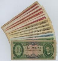 1949-1989. 13db-os forint bankjegy tétel T:III,III-