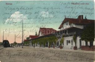 1917 Hatvan, vasútállomás a vágányokkal (Rb)