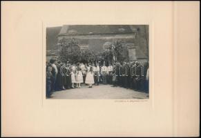 1927 Sopron, Levente ünnepély, 3 db kartonra kasírozott fotó Schöberl műterméből, 11×15,5 cm