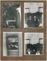 1920-1933 Nagykőrösi és kosdi életképek, 14 db albumlapra ragasztott fotó, egyik sérült, 8×11 cm