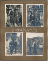 1920-1933 Nagykőrösi és kosdi életképek, 14 db albumlapra ragasztott fotó, egyik sérült, 8×11 cm