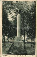 Mohács, Lengyel emlékmű a Szepessy-parkban, II. Lajos király emlék - 2 db régi képeslap / 2 pre-1945 postcards