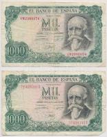 Spanyolország 1971. 1000P (2x) T:III,III- Spain 1971. 1000 Pesetas (2x) C:F,VF