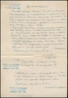 1934-1941 Wirkner János rákoskeresztúri gyógyszerész által írt 3 db levél, egyiken a gyógyszertár pe...