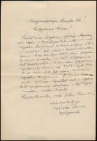 1934-1941 Wirkner János rákoskeresztúri gyógyszerész által írt 3 db levél, egyiken a gyógyszertár pe...