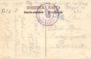 Sofiya, Sofia; La gare centrale / railway station + 1916 M. kir. Orsovai népfelkelő gyalogezred 2/VI...