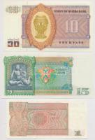 Burma 1979. 10K + 1986. 15K + Myanmar 1990. 1K T:I,I-
Burma 1979. 10 Kyats + 1986. 15 Kyats + Myanm...