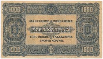 1923. 1000K "8 FILLÉR - NYOLC FILLÉR" felülnyomással, nyomdahely jelölés nélkül T:III,III-...