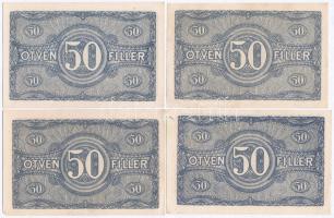 1920. 50f (4x) "04", "12" és "14" sorozatszámokkal T:I,I-