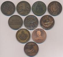 Vegyes: 10db-os emlékérem tétel, mind klf T:1-,2