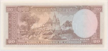 Kambodzsa ~1972. 20R T:I,I- Cambodia ~1972. 20 Riels C:UNC,AU Krause 5