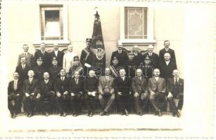 1937 Szolnok, MÁV altisztek csoportképe, Fenyves Foto photo