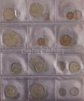 245db-os vegyes külföldi fémpénz tétel, albumba rendezve, közte Franciaország, Japán, Norvégia, Szov...