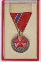1951. Közbiztonsági Érem bronz fokozata a karhatalom tagjai részére, patinázott Br kitüntetés mellszalagon, dísztokban T:2 NMK.: 554.