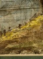 Gross Arnold (1929-2015): Vajdahunyad vár. Színezett rézkarc, papír, jelzett, üvegezett keretben, 29...