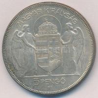 1930. 5P Ag "Horthy jobbra" T:2
Adamo P8