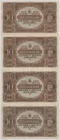1920. 10K (8x) közte sorszámkövető pár T:I--III