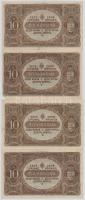 1920. 10K (8x) közte sorszámkövető pár T:I--III