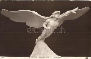 5 db RÉGI repülő motívumos képeslap / 5 pre-1945 motive postcards: aeroplanes