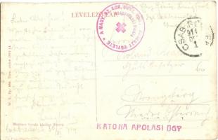 Sümeg, vár. W. L. Bp. 856. Kiadja Mautner Gyula + A Magy. Sz. Kor. Orsz. Vörös Kereszt Egylete csabr...