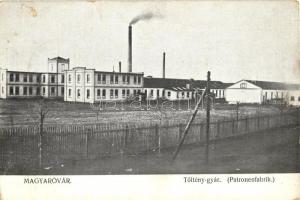 Magyaróvár, Mosonmagyaróvár; Tölténygyár. Kiadja Pingitzer J. / Patronenfabrik (Rb)