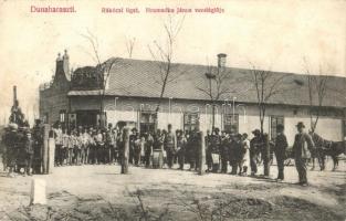 Dunaharaszti, Rákóczi liget, Hromadka János vendéglője, étterem, katonák és katonai zenekar (fl)