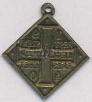 1940. "Pestszenterzsébet Legénynap" Cu lemezmedál füllel (28mm) T:2