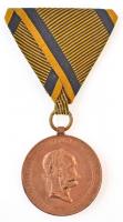 1873. Hadiérem Br katonai érdemérem mellszalaggal T:2 kis ph.  / Hungary 1873. Military Medal Br medal with ribbon C:XF small edge error  NMK 231.
