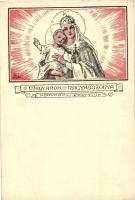 4 db régi vallás motívumos képeslap, XXXIV: Nemzetközi Eucharisztikus Kongresszus / 4 pre-1945 relig...