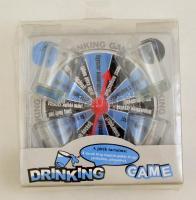 Drinking Game, 4 db üvegpogárral, játéktáblával, pörgetővel, eredeti dobozában, eredeti műanyag dobozában.