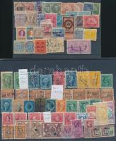1890-től 110 db okmánybélyeg, főleg amerikai, 32 db perfin / 110 fiscal stamps, mostly USA, 32 perfin stamps