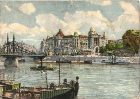 9 db RÉGI motívumos képeslap, propaganda és reklám lapok, egy modern lappal / 9 pre-1945 motive post...