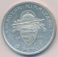 1938. 5P Ag "Szent István" T:1-
Adamo P8.1
