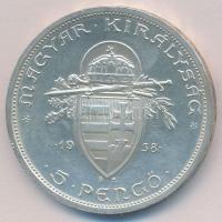 1938. 5P Ag "Szent István" T:1-
Adamo P8.1