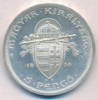 1938. 5P Ag "Szent István" T:1-
Adamo P8.1