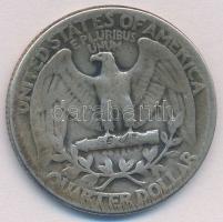 Vegyes: Amerikai Egyesült Államok 1947. 1/4$ Ag "Washington" T:3 patina 
USA 1947D 1/4 Do...