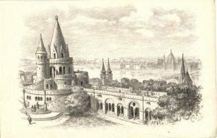 9 db RÉGI és MODERN budapesti városképes lap / 9 pre-1945 and modern Hungarian town-view postcards: ...