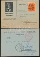 1935-1942 6 db fejléces levelezőlap (Tejtermelők és Tejszövetkezetek Országos Szövetsége, M. Kir. Ba...