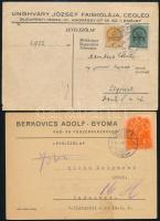 1935-1942 6 db fejléces levelezőlap (Tejtermelők és Tejszövetkezetek Országos Szövetsége, M. Kir. Ba...