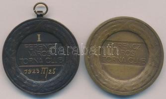 Berán Lajos (1882-1943) ~1920. "Ferencz Városi Torna Club" Br sportérem (2x)  egyik füllel...
