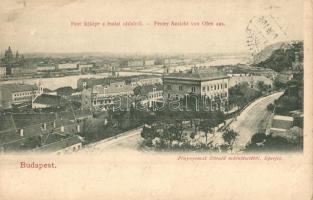 1901 Budapest, Pest látképe a budai oldalról. Divald (EK)