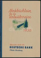 cca 1938 Deutsche Bank: Merkbüchlein für die Urlaubsreise + Hannoversche Lebensversicherung prospektusok