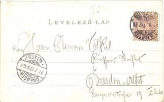 1897 (Vorläufer!) Budapest, Magyar Tudományos Akadémia, Gróf Széchenyi szobor, Andrássy út, Nemzeti ...