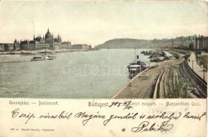 1905 Budapest, Országház, Margit rakpart. Divald Károly 406. (EK)