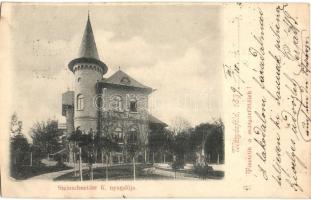 1899 Budapest XVI. Mátyásföld, Steinschneider K. nyaralója, villa (vágott / cut)
