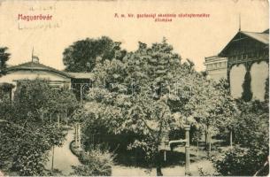 1911 Magyaróvár, Mosonmagyaróvár; M. kir. gazdasági akadémia növénytermelési állomása kúttal. W.L. Bp. (EB)